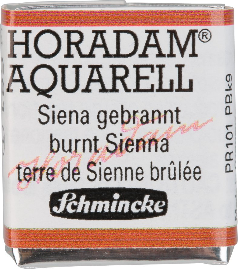 Schmincke HORADAM Aquarellfarbe 1/2 Näpfchen Siena gebrannt