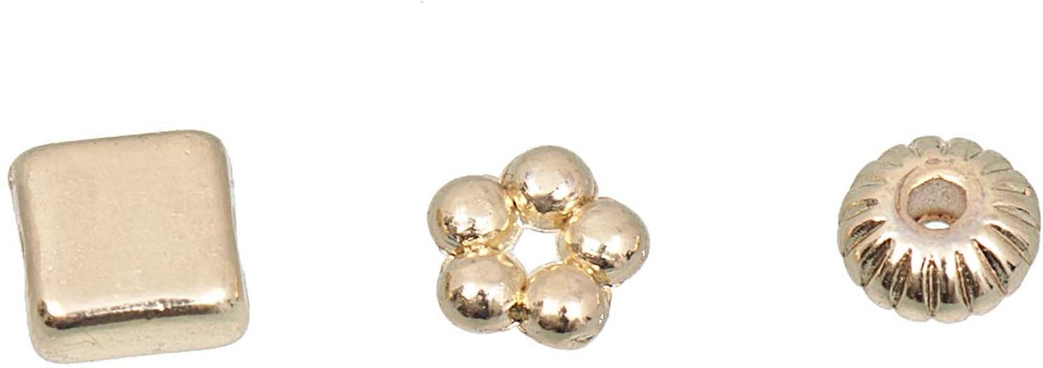 Rico Design Perle gold 3 versch. Designs 30 Stück