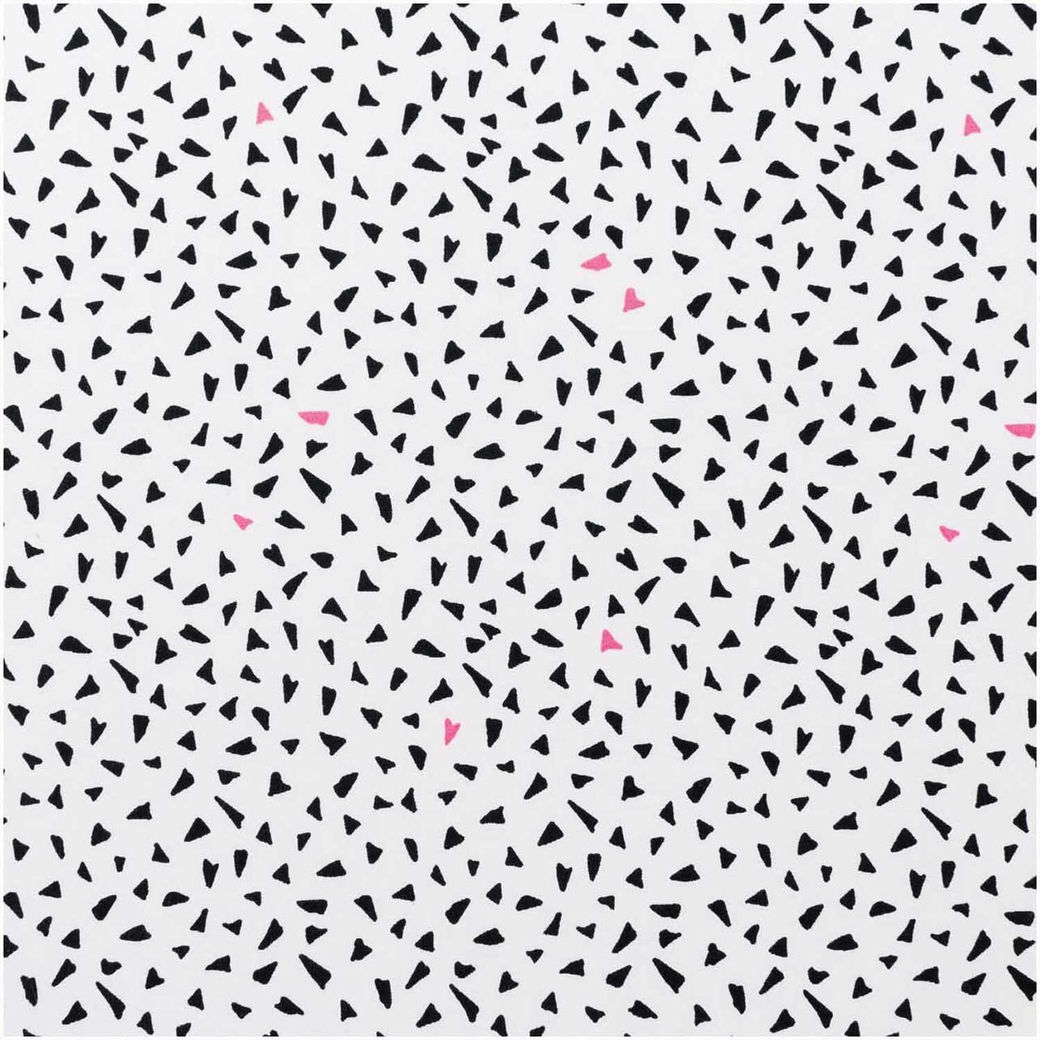 Rico Design Druckstoff Hygge Muster weiß-schwarz 140cm