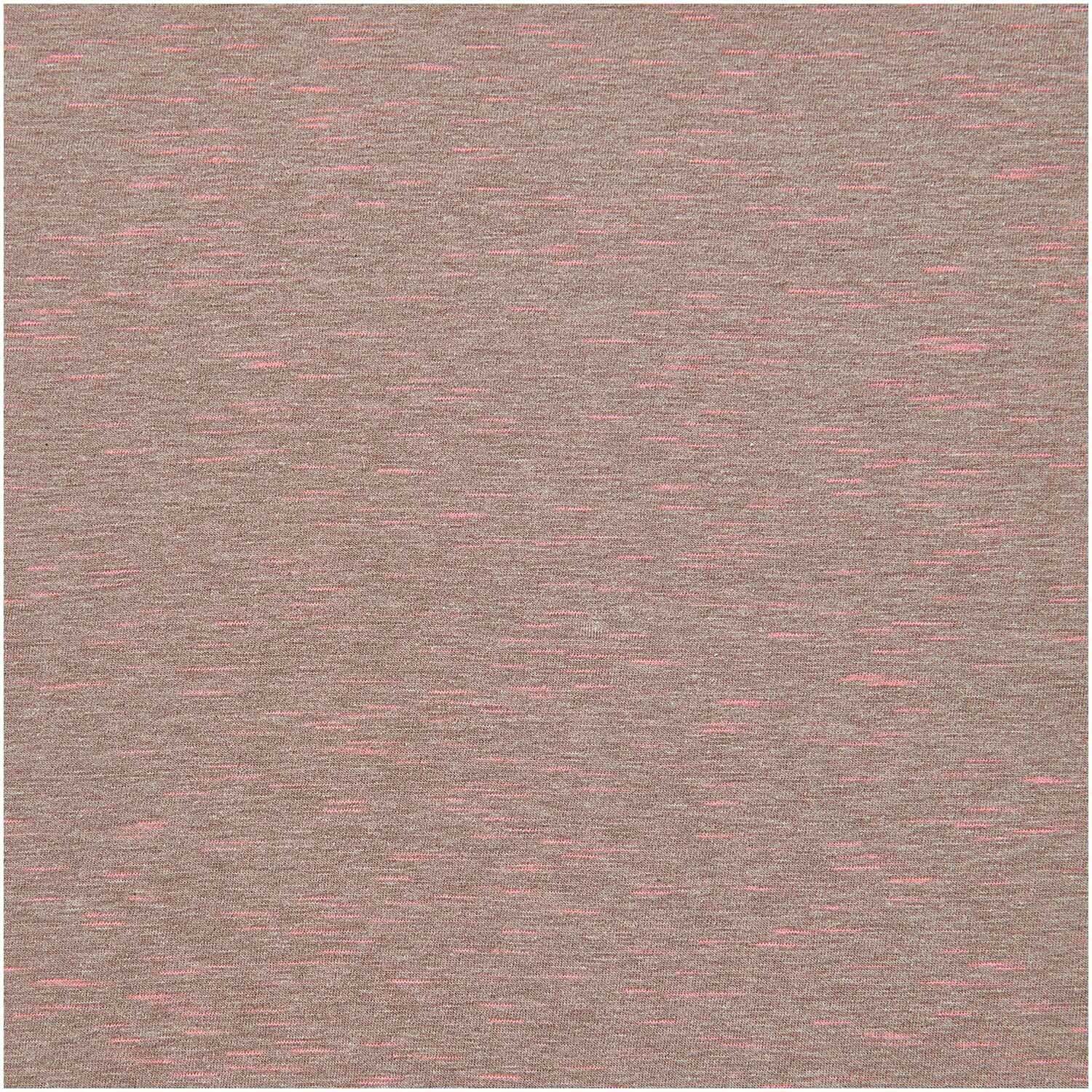 Rico Design Meterware Jersey taupe-neonpink