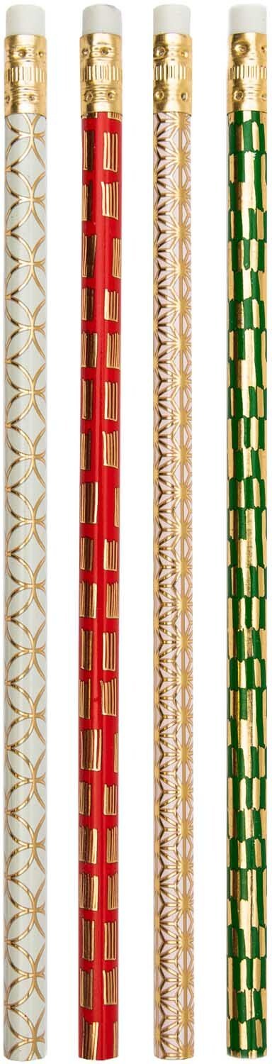 Rico Design Paper Poetry Bleistifte Jardin Japonais grafisch 4er-Set Mehrfarbig