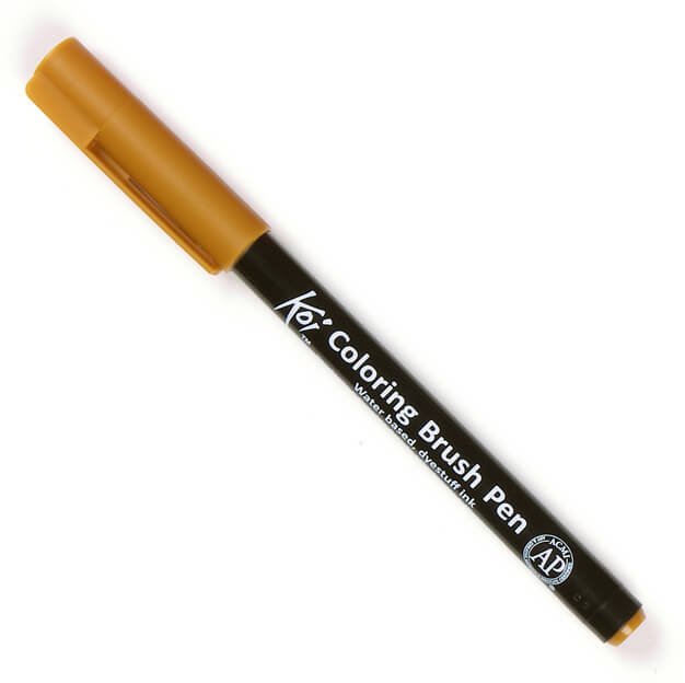 Koi Coloring Brush Pen Dark Brown