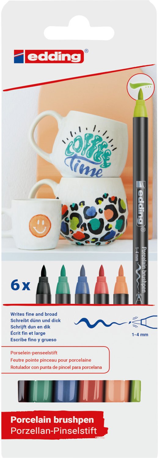 Thumbnail - edding 4200 Porzellan-Brushpen vivid Set