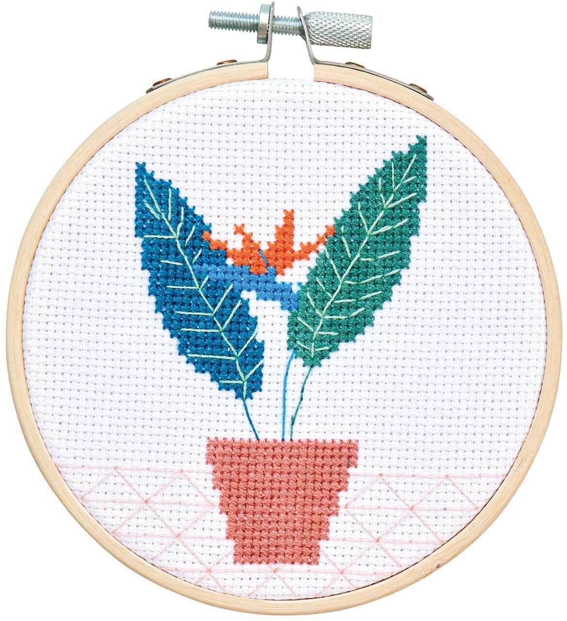 Rico Design Stickpackung Mini Kit Strelitzie Bild Ø 10cm