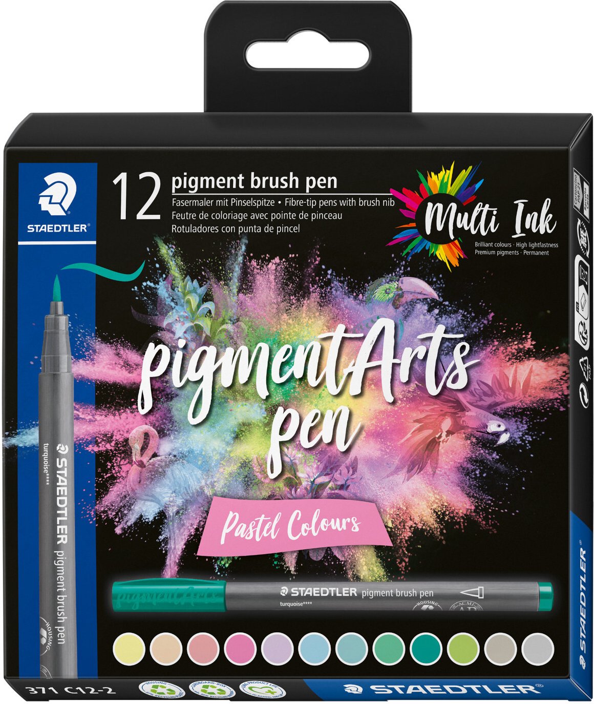 Thumbnail - Faber Castell Pigment Brush Pen Pastell Set