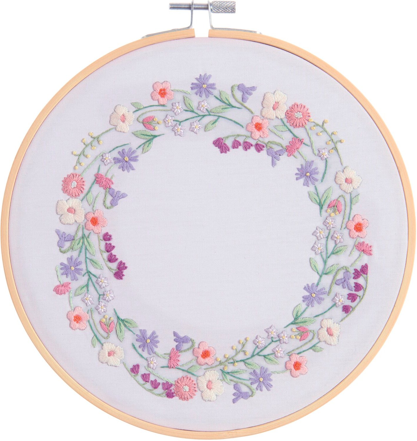 Rico Design Stickpackung Vorgezeichnet Blumenkranz