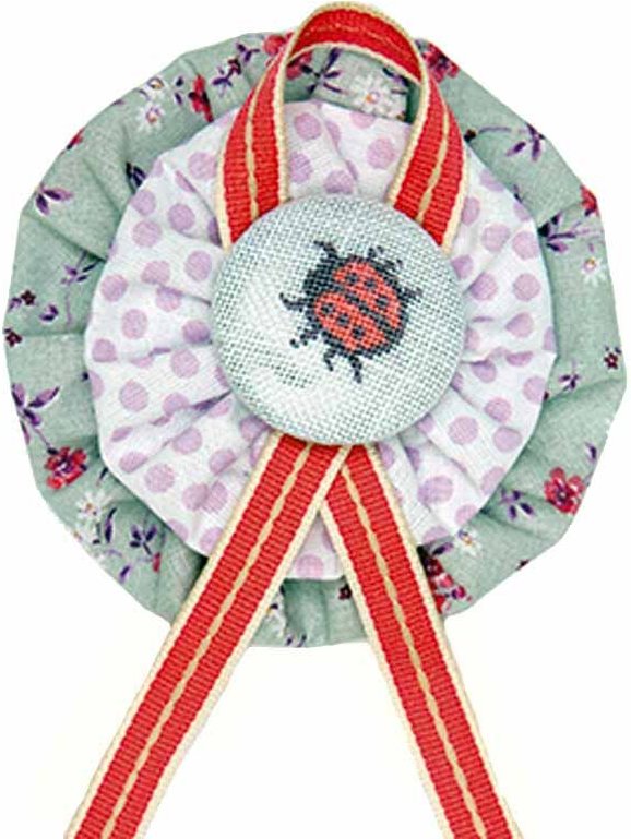 Rico Design Stickpackung Brosche Marienkäfer