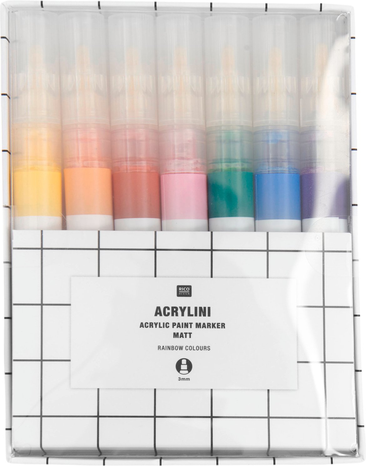 Rico Design Acrylini Marker Set Rainbow Colours Rainbow Colours