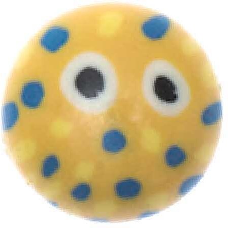 Rico Design Glaskugel Punkte gelb-blau 12x8mm 10 Stück