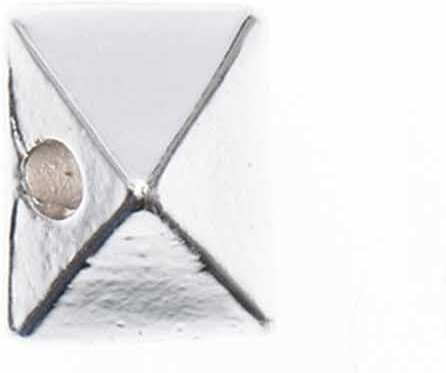 Rico Design Perle Raute silber 5x6mm 8 Stück