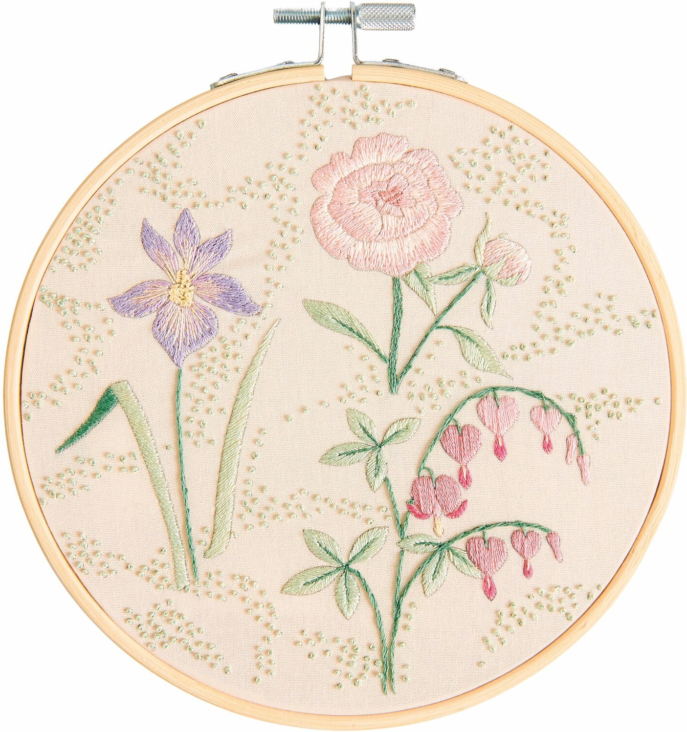 Rico Design Stickpackung Vorgezeichnet Frühlingsblumen