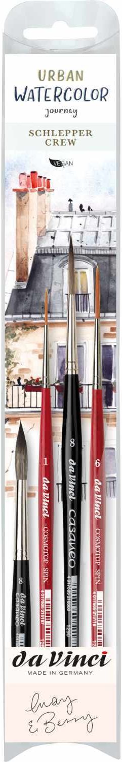 May&Berry da Vinci Pinsel-Set Urban Watercolor Schlepper Crew