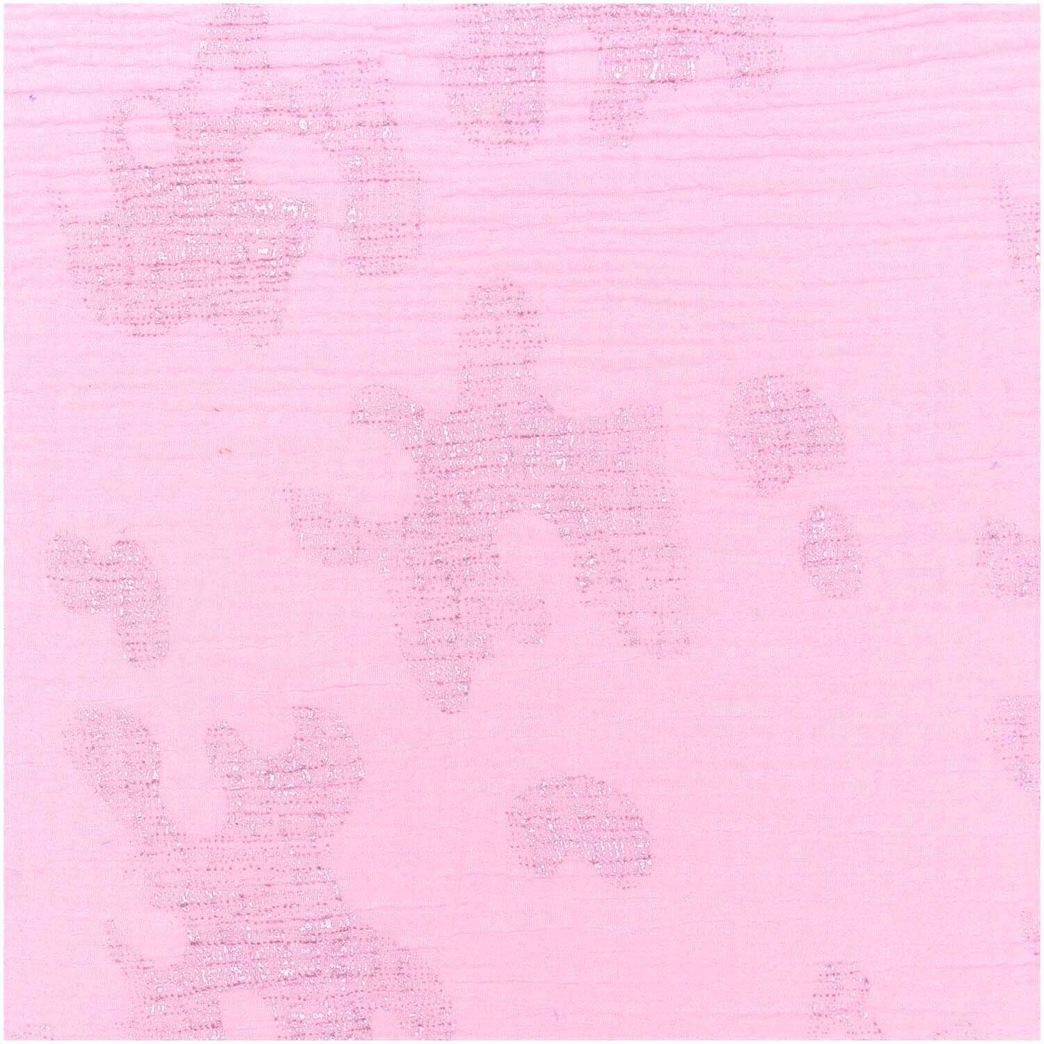 Rico Design Meterware Krinkelmusselin bonbonrosa Hot Foil