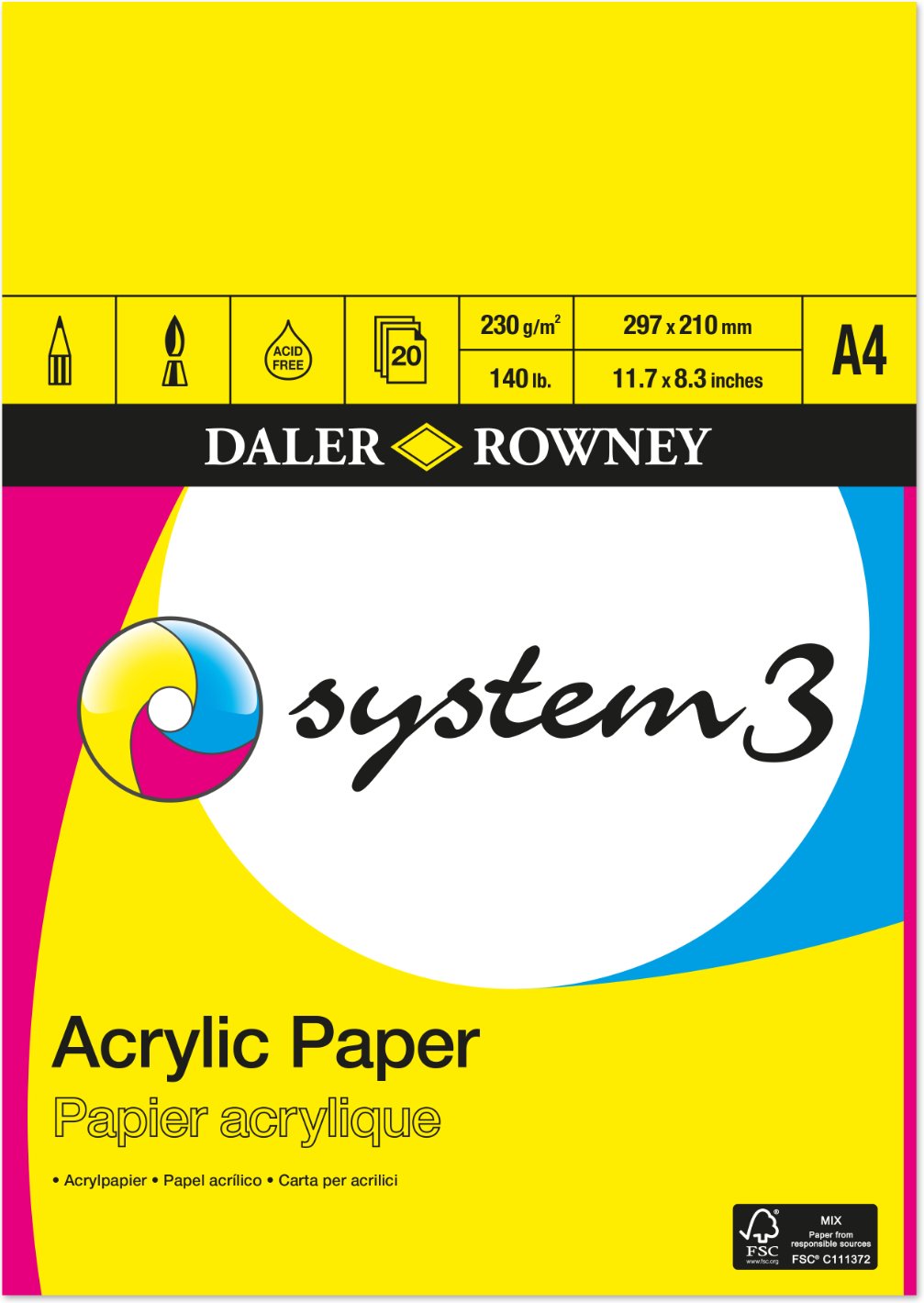Daler-Rowney Acrylmalpapier System 3