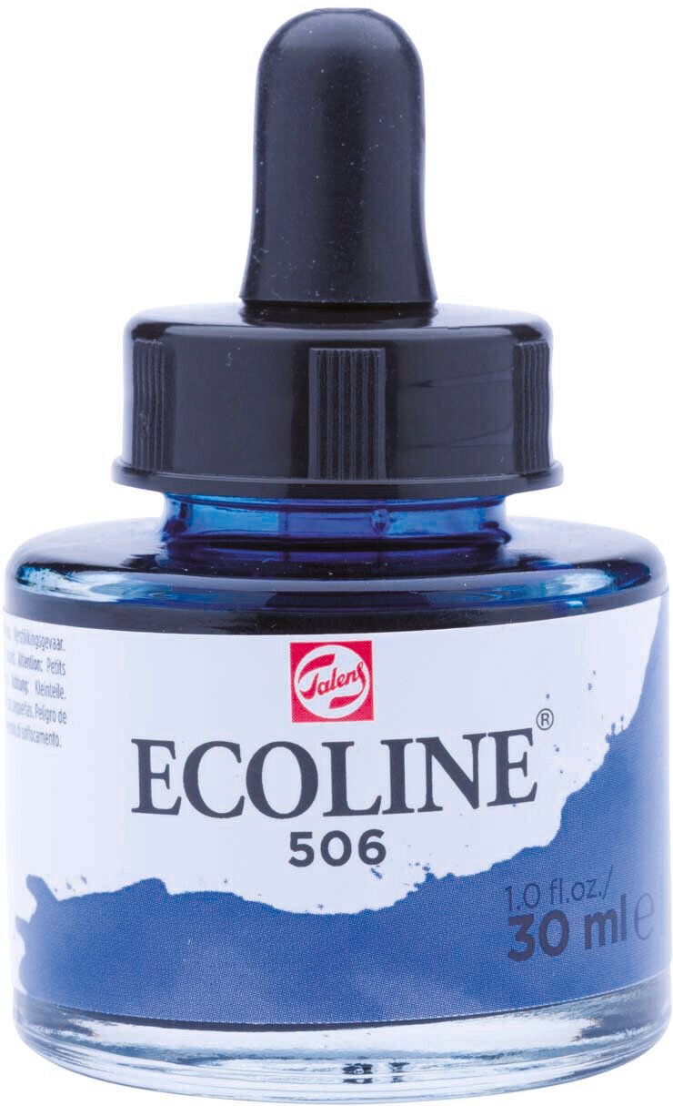 ECOLINE Flüssige Wasserfarbe 30ml Ultramarin dunkel
