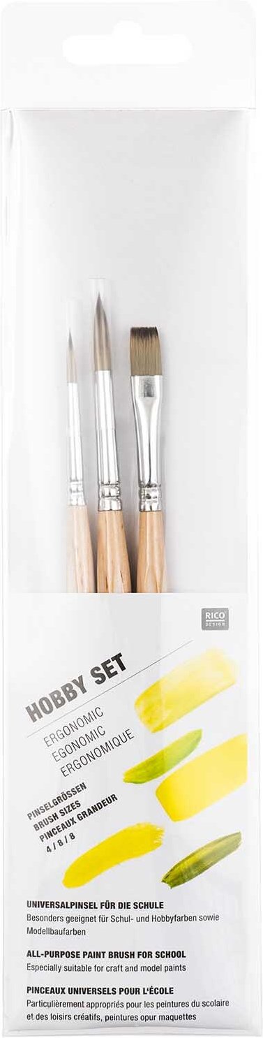 Rico Design Pinsel Hobbyset Synthetic Ergonomic