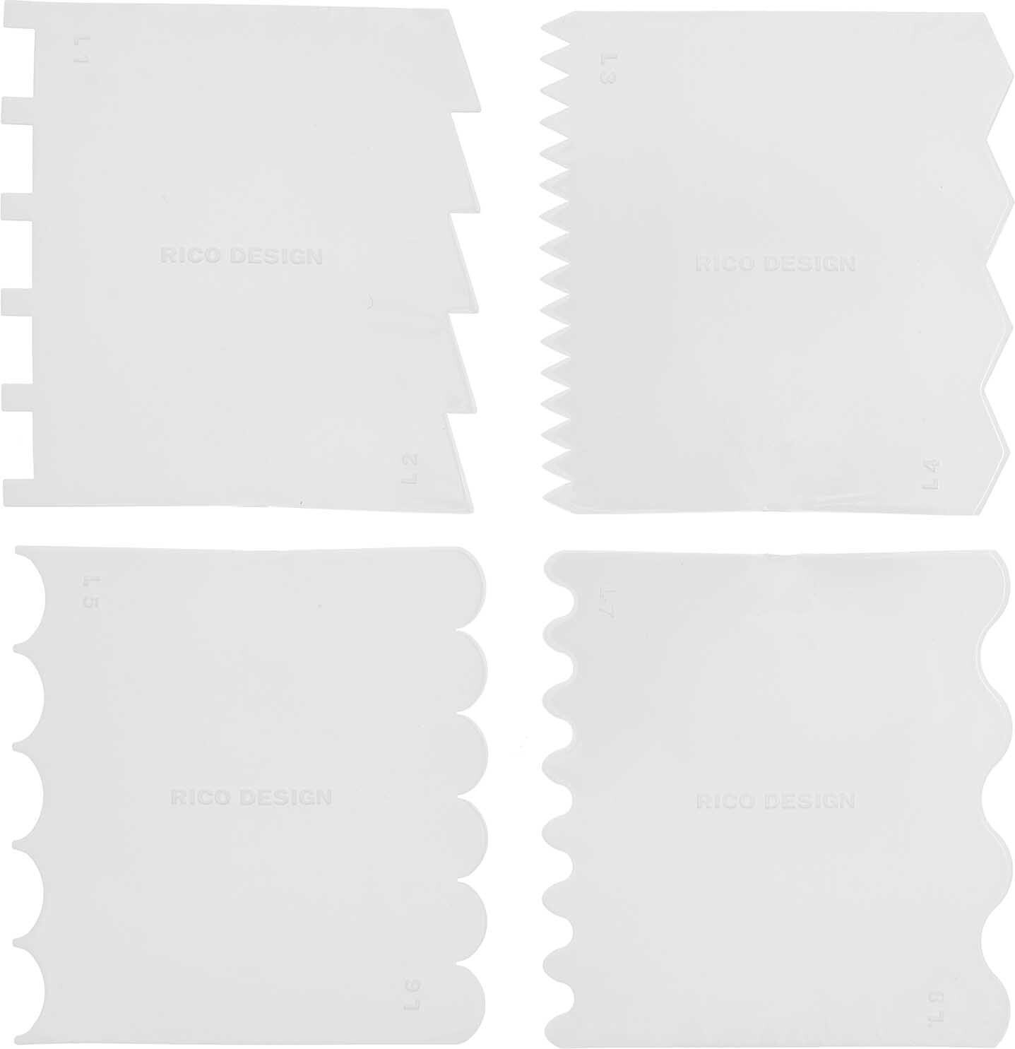 Rico Design Effektspachtel Set grob 4 Stück