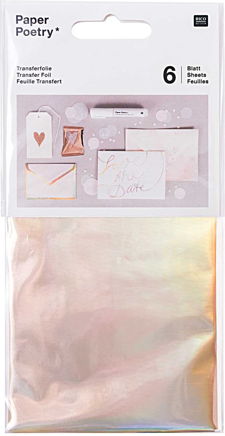 Rico Design Transferfolie 9x15cm 6 Blatt Irisierend