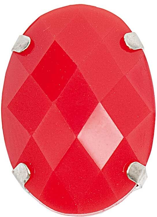 Rico Design Aufnähstein gefasst koralle 13x18x12mm