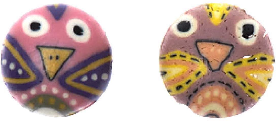 Rico Design Glaskugeln Eule rosa-crème 10 Stück