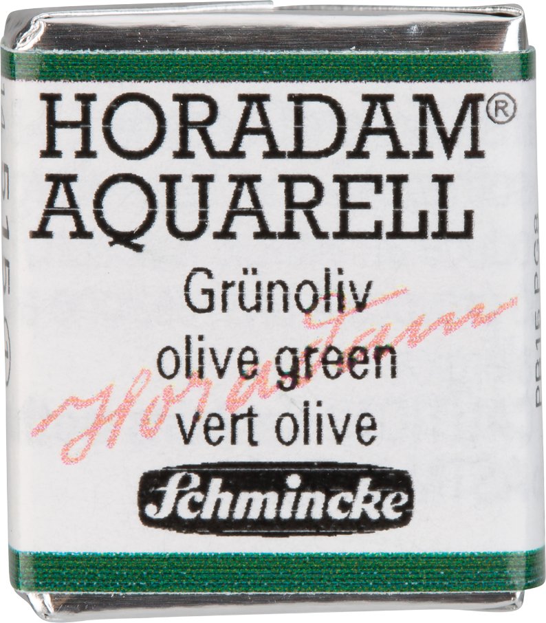 Schmincke HORADAM Aquarellfarbe 1/2 Näpfchen Grünoliv