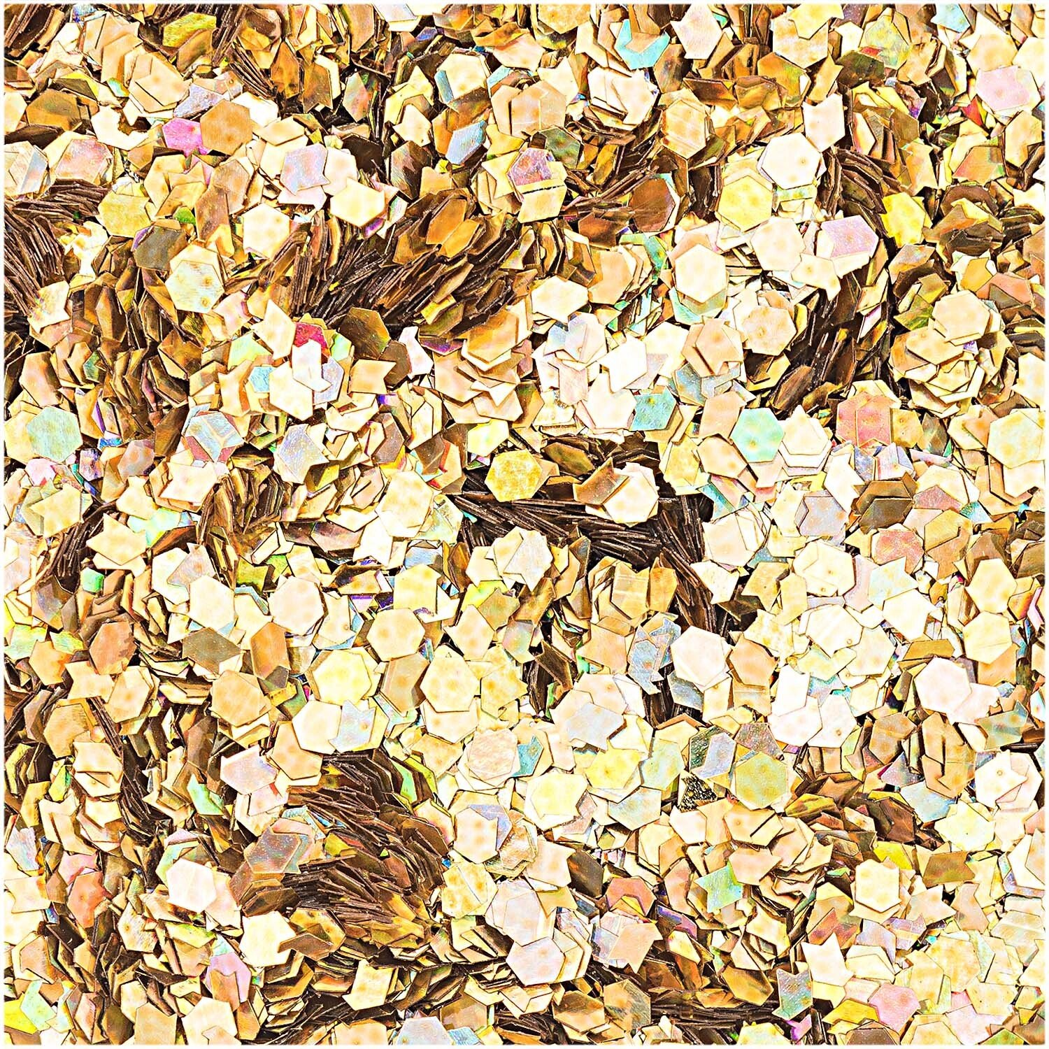 Rico Design Hologramm Glitter große Flakes 6g Gold