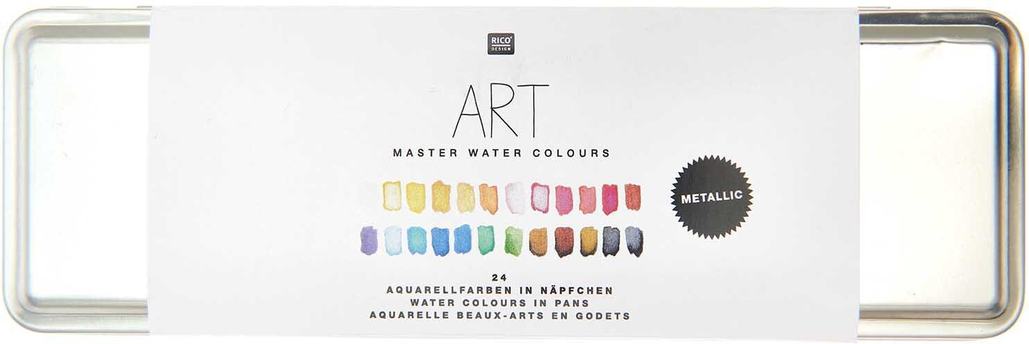 Rico Design ART Master Metallic Aquarellfarben 24 Farben
