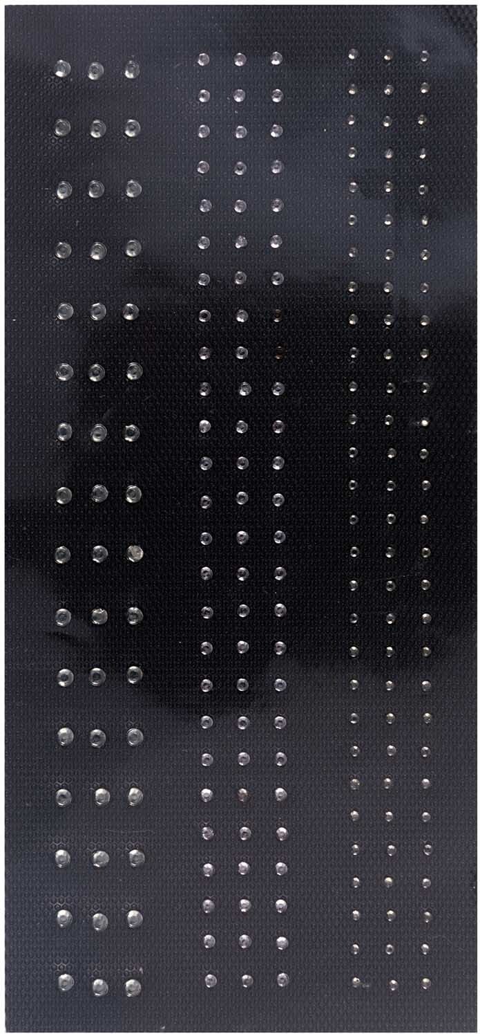 Rico Design Bügelmotiv Streifen grau 2-4mm Strass