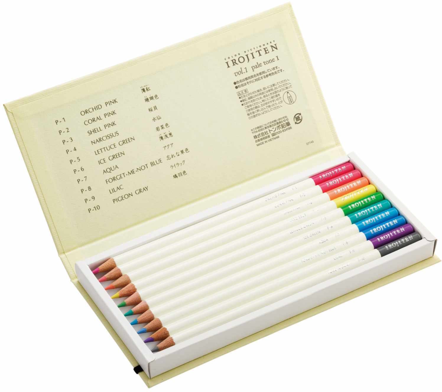 Tombow IROJITEN Farbstifte Set Pastellfarben I