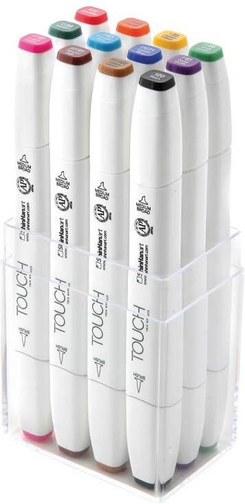 TOUCH Twin Brush Marker Main Colors Mehrfarbig