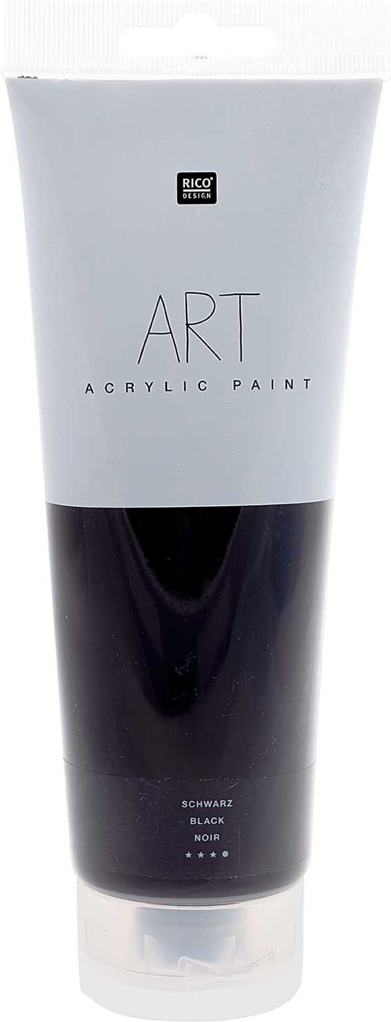 Rico Design ART Künstler Acrylfarbe 250ml Schwarz