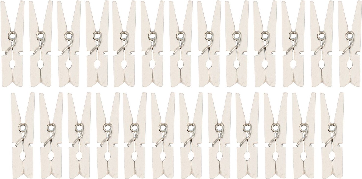 Rico Design Miniklammern Weiß 3cm