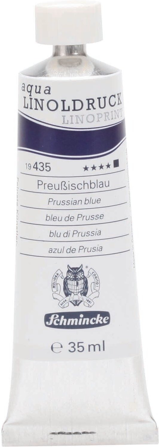 Schmincke Linoldruckfarbe Preußischblau