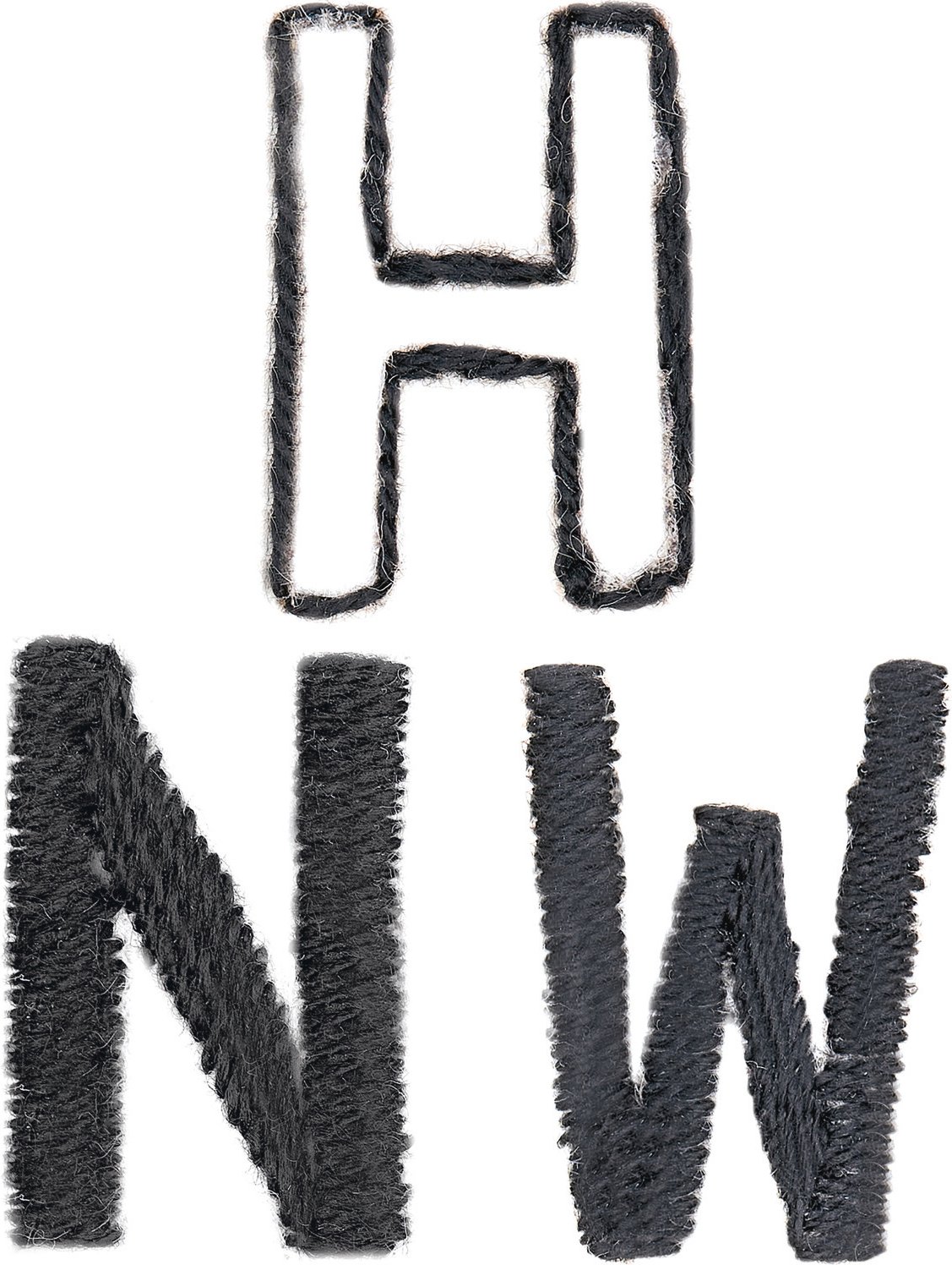 Rico Design Stick and Stitch Stickpackung Alphabet grafisch vorgezeichnet Schwarz