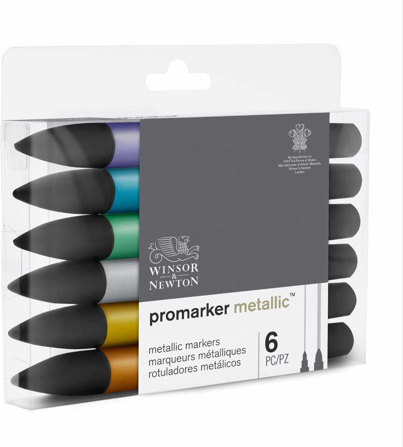 Winsor & Newton Promarker Aquarellmarker Metallic 6 Stück