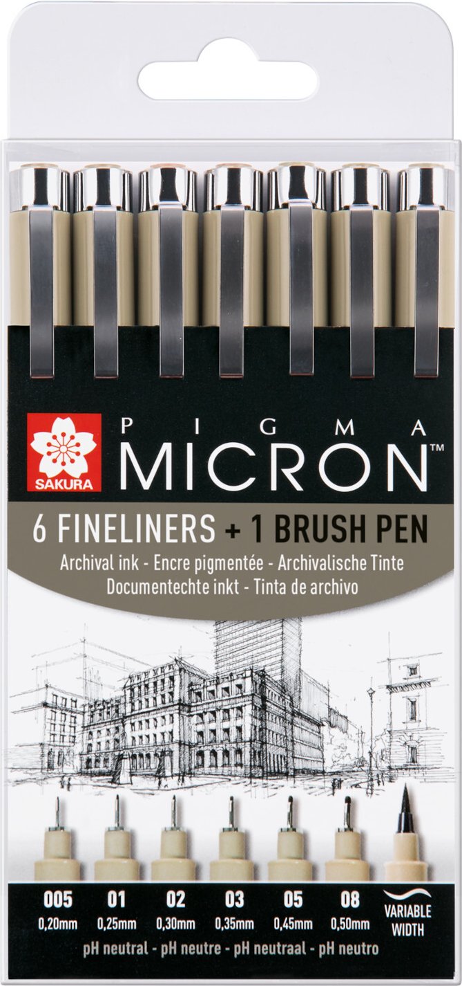 SAKURA Pigment Liner Sakura Pigma Micron Set Schwarz