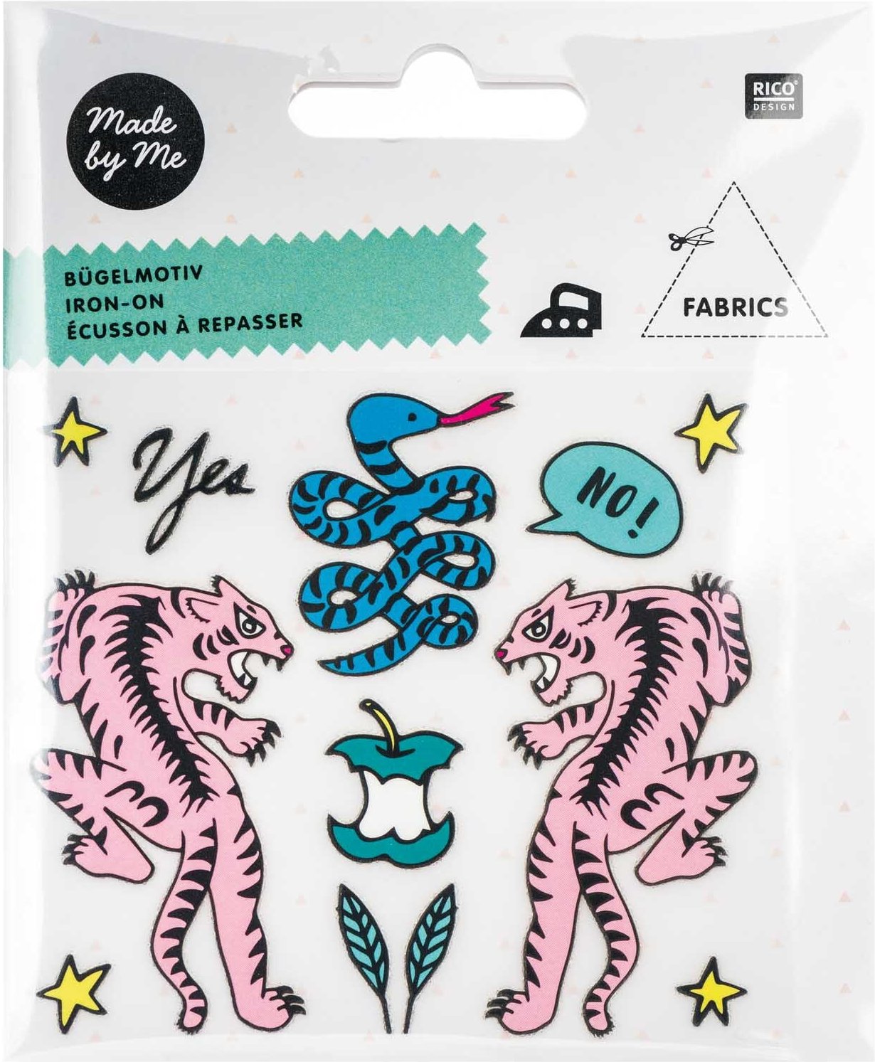 Rico Design Bügelmotivset Tiger-Schlange