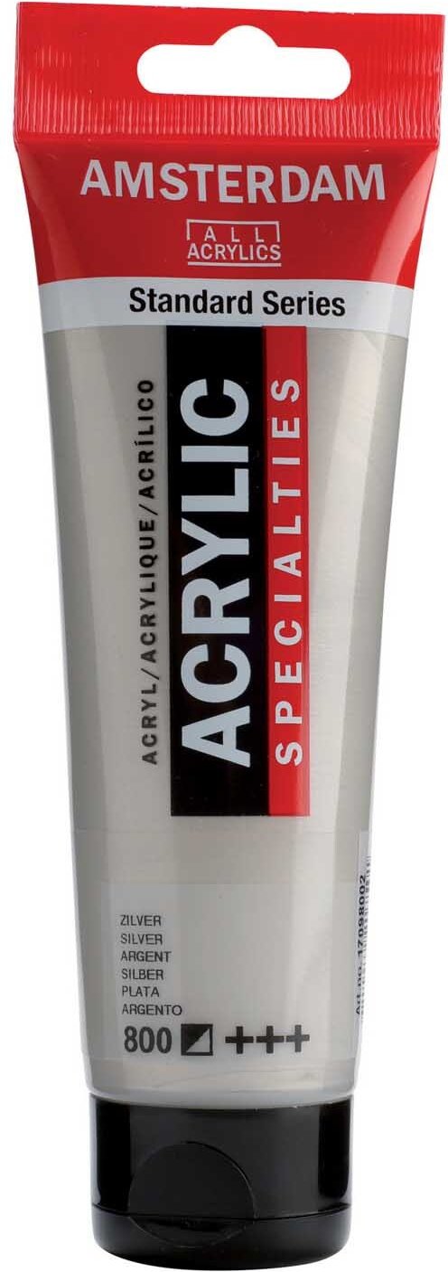 AMSTERDAM Acrylfarbe 120ml Silber