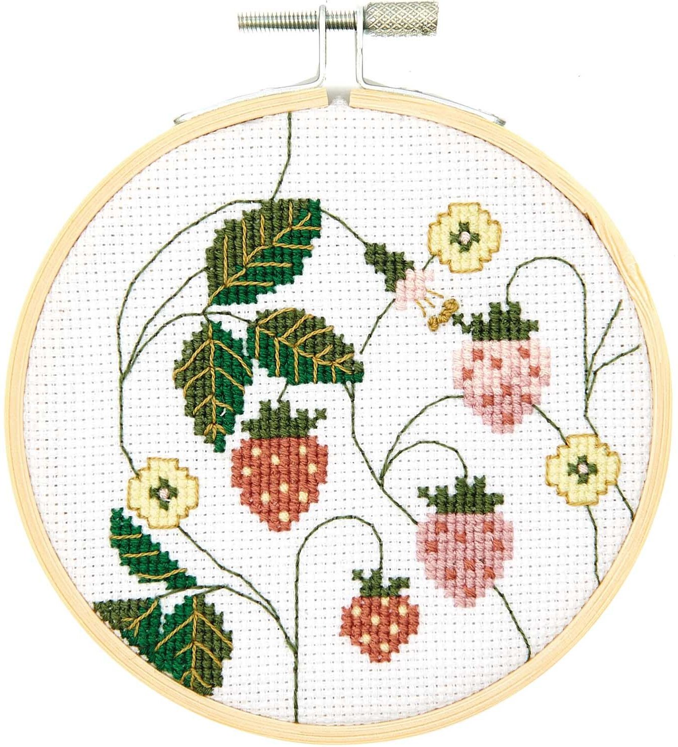 Rico Design Stickpackung Bild Erdbeeren Ø10cm