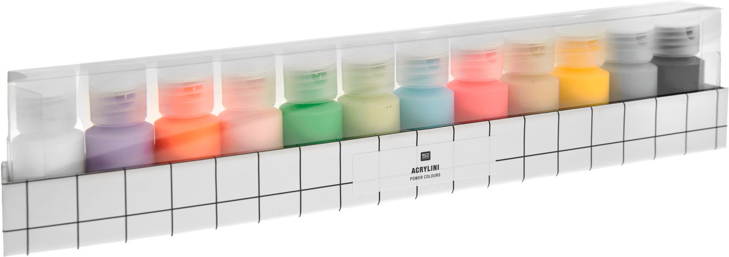 Rico Design Acrylini Acrylfarben Set Power Colours Power Colours