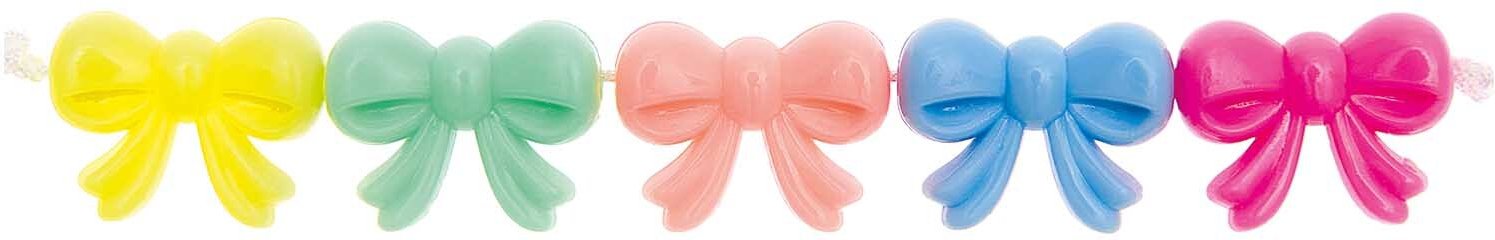 itoshii Schleifen Perlen pastell 20x15x8mm 11 Stück