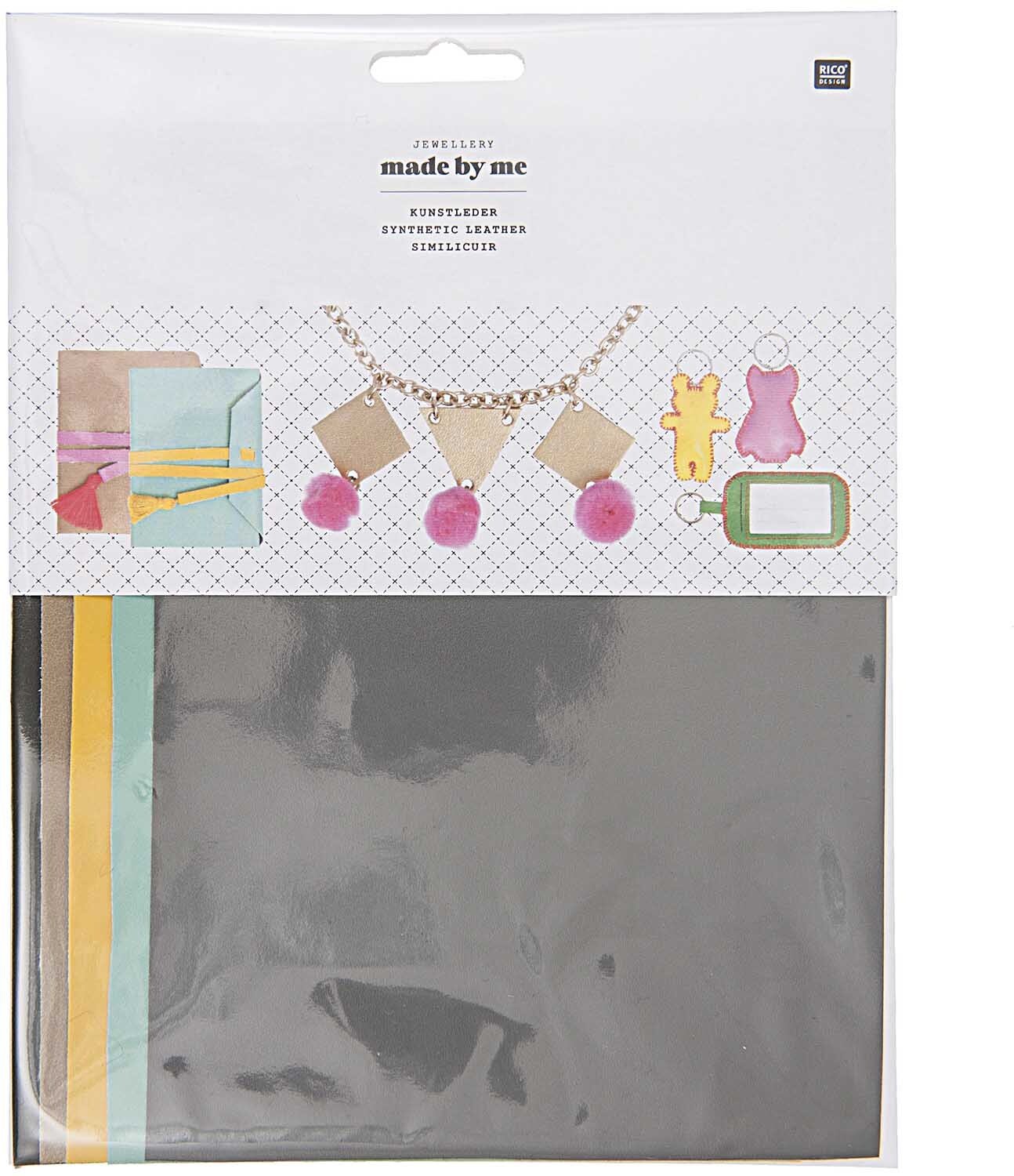 Rico Design Kunstleder Set fashion 14,8x21cm 5 Stück