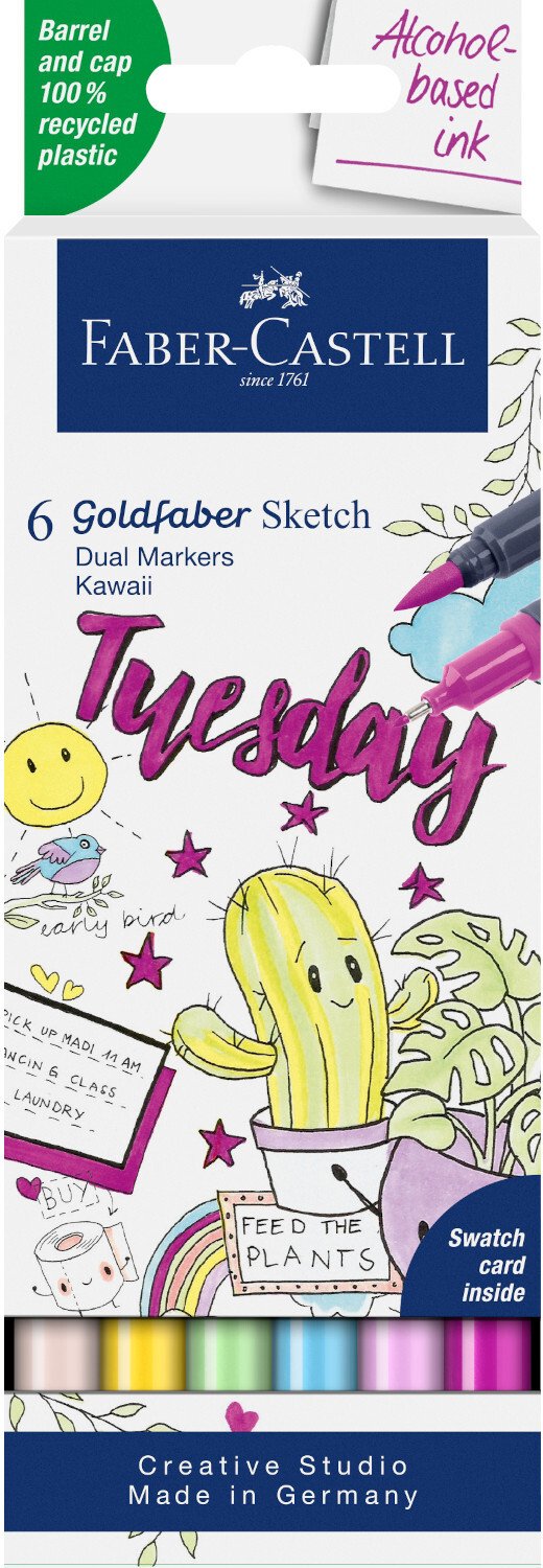 Faber Castell Goldfaber Sketch Marker Kawaii Set 6 Stück