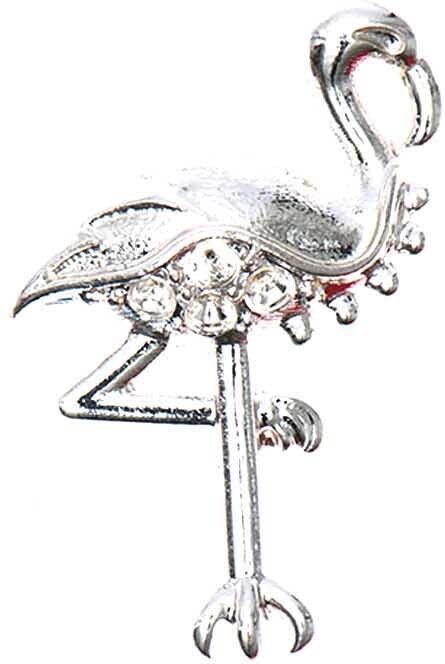 Rico Design Anhänger Flamingo silber 20x13mm 4 Stück