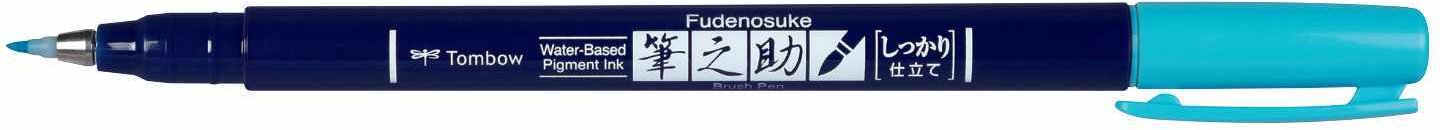 Tombow Fudenosuke Brush Pen Neonblue