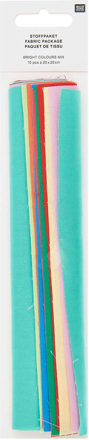 Rico Design Stoffpaket zum Besticken Bright Colours Mix
