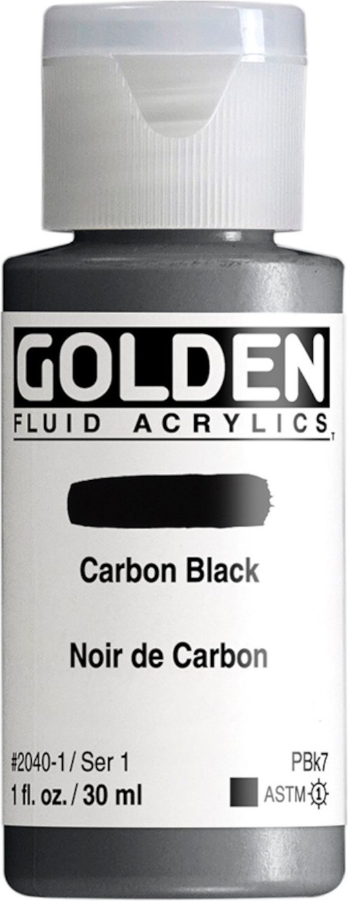 Golden Fluid Acrylfarbe Carbonschwarz