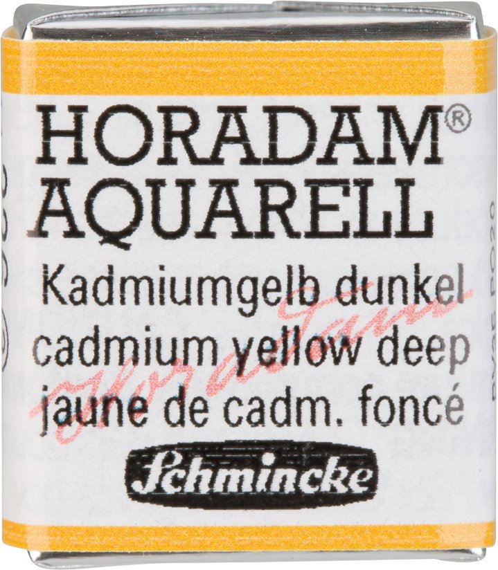 Schmincke HORADAM Aquarellfarbe 1/2 Näpfchen Kadmiumgelb dunkel