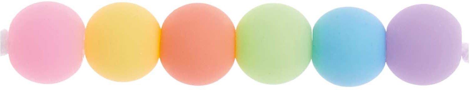Rico Design itoshii Kunststoffperlen Matt Rainbow/Pastell Mix