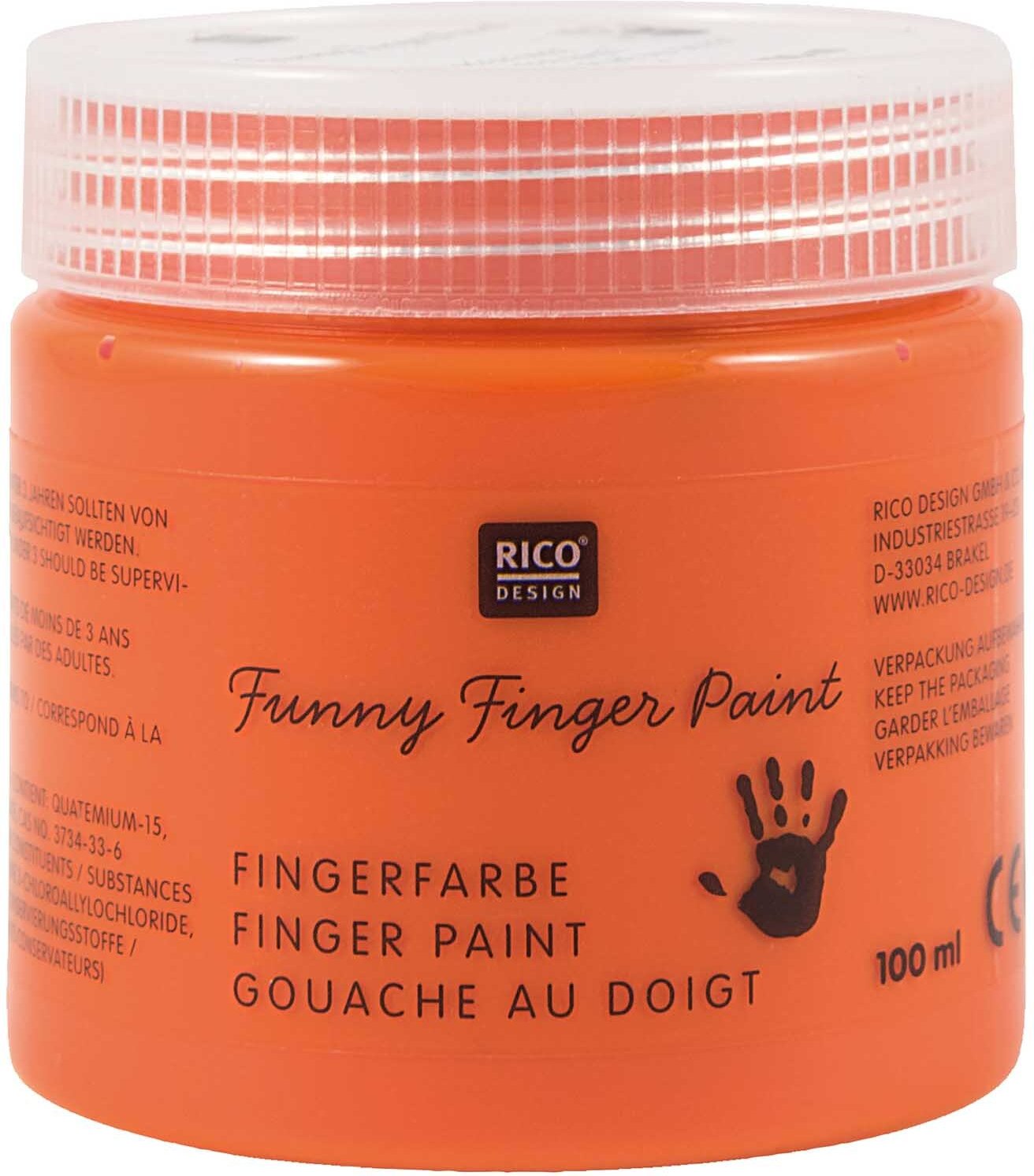 Rico Design Fingerfarbe 100ml Orange